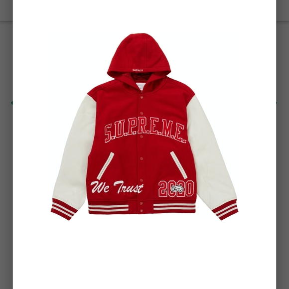 Supreme king hooded Varsity Jacket - Picture 2 of 6